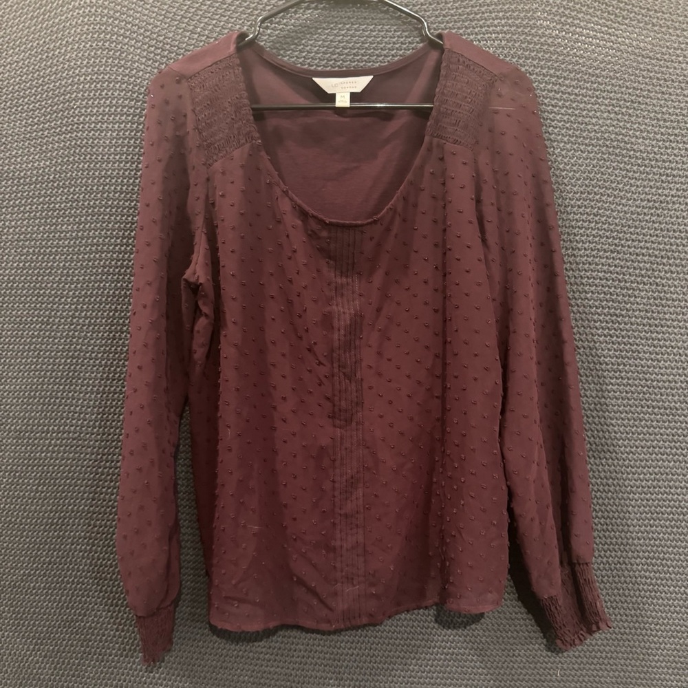 Lauren Conrad Women's Burgundy Top